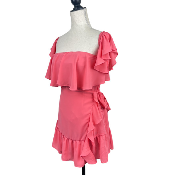 Superdown Jolene Ruffle Wrap Mini Dress - Picture 8 of 8